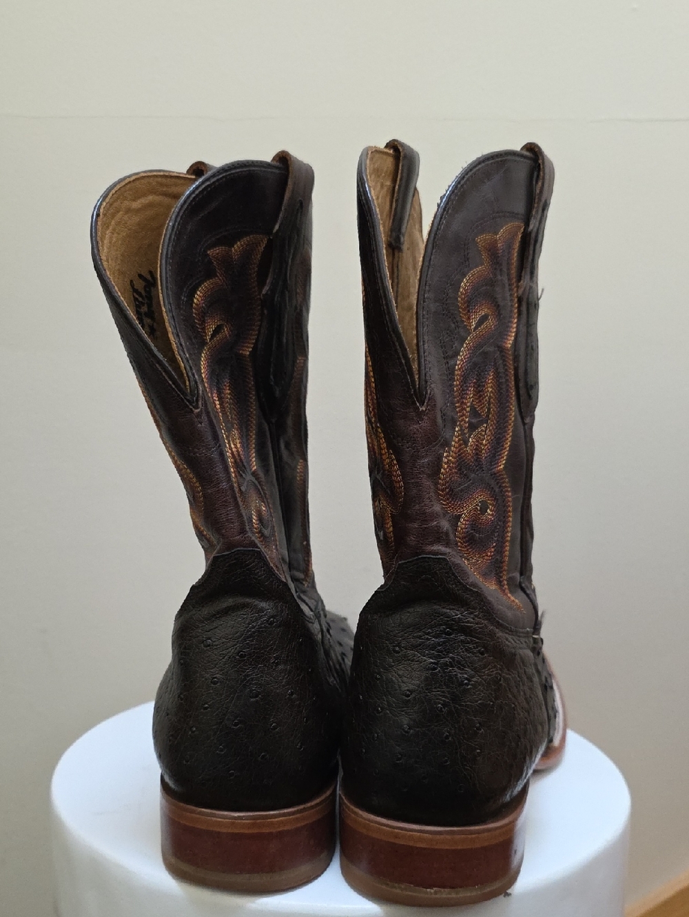 Tony Lama Men's Moore Umber Full-Quill Ostrich Western Boot Size 14 D - Picture 5 of 11
